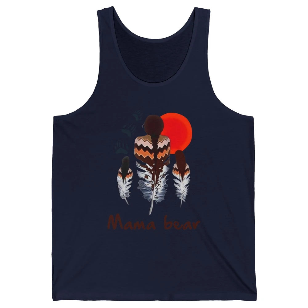 Native Americans Mama Bear Mother and Daughter Tribal Unisex Jersey Tank