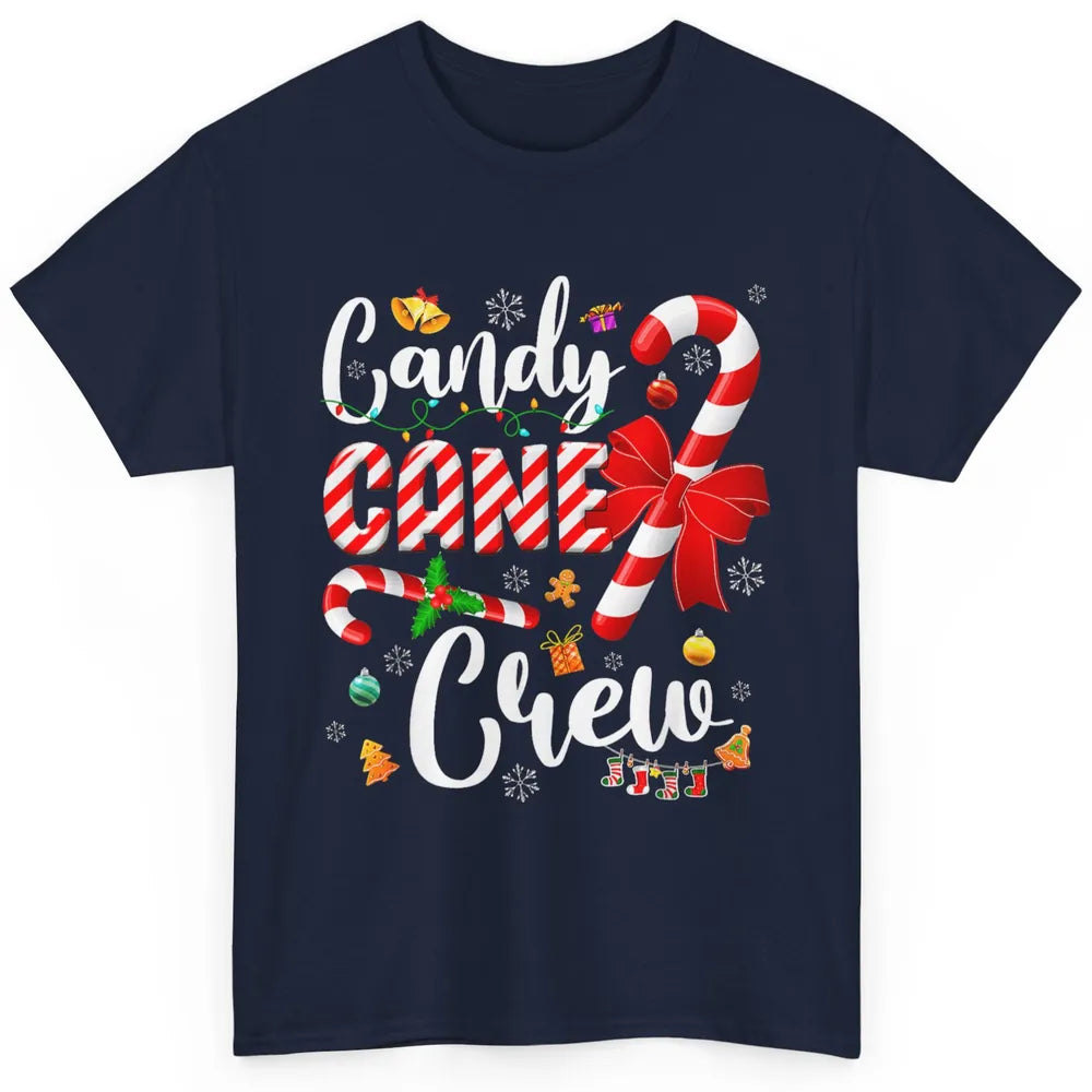 Merry Christmas Sweet Candy Cane Crew Xmas Tree Lights Santa Classic Unisex T-Shirt