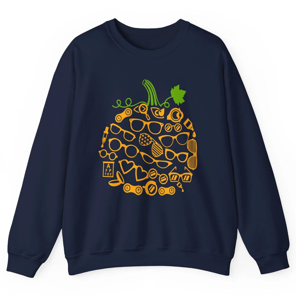 Optometry Glasses Pumpkin Halloween Optometrist Optician Unisex Crewneck Sweatshirt