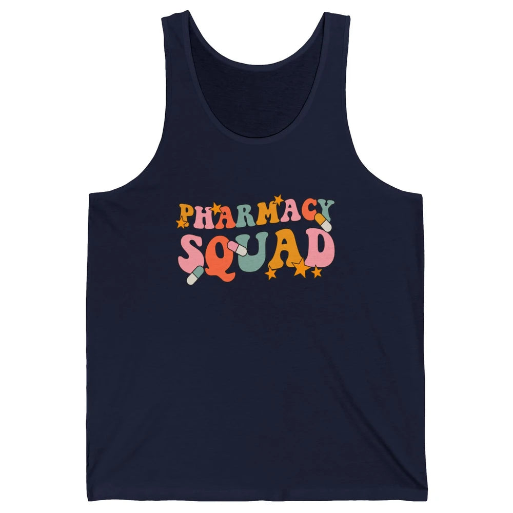 Pharmacy Squad Pharmacist Groovy Halloween Spooky Season Unisex Jersey Tank