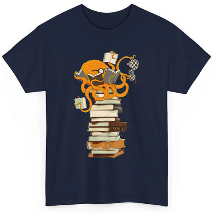 Reading Books Octopus Tea Coffee Sea Animal Marine Bookish Classic Unisex T-Shirt