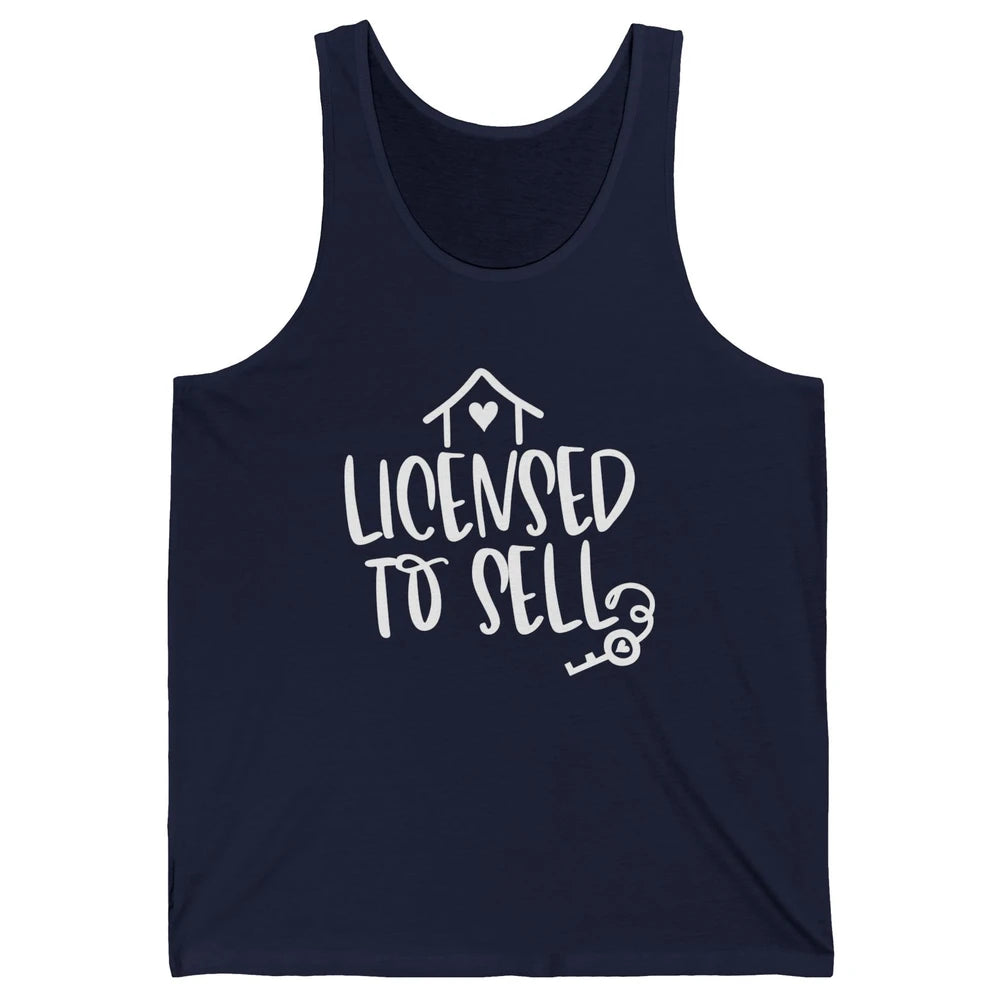 Realtor Licensed To Sell Real Estate Agent Housing Investors Unisex Jersey Tank