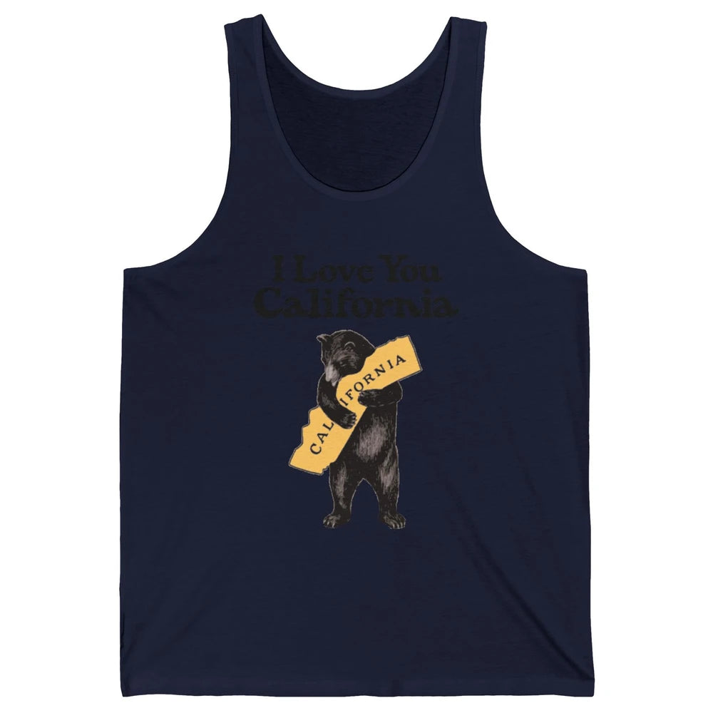 Retro 90s Vintage California Bear Hug Beach Summer Travel Unisex Jersey Tank