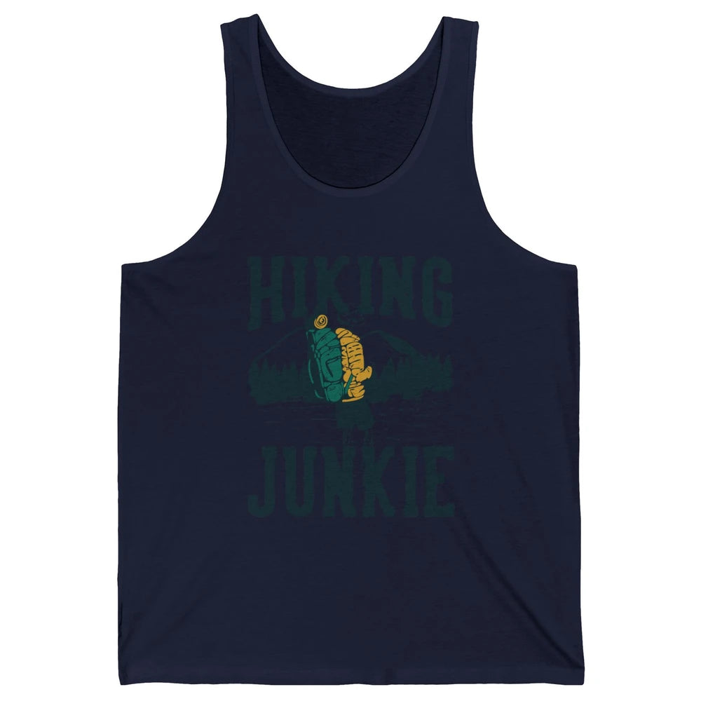 Retro Mountain Hiking Junkie Skeleton Nature Exploring Hiker Unisex Jersey Tank