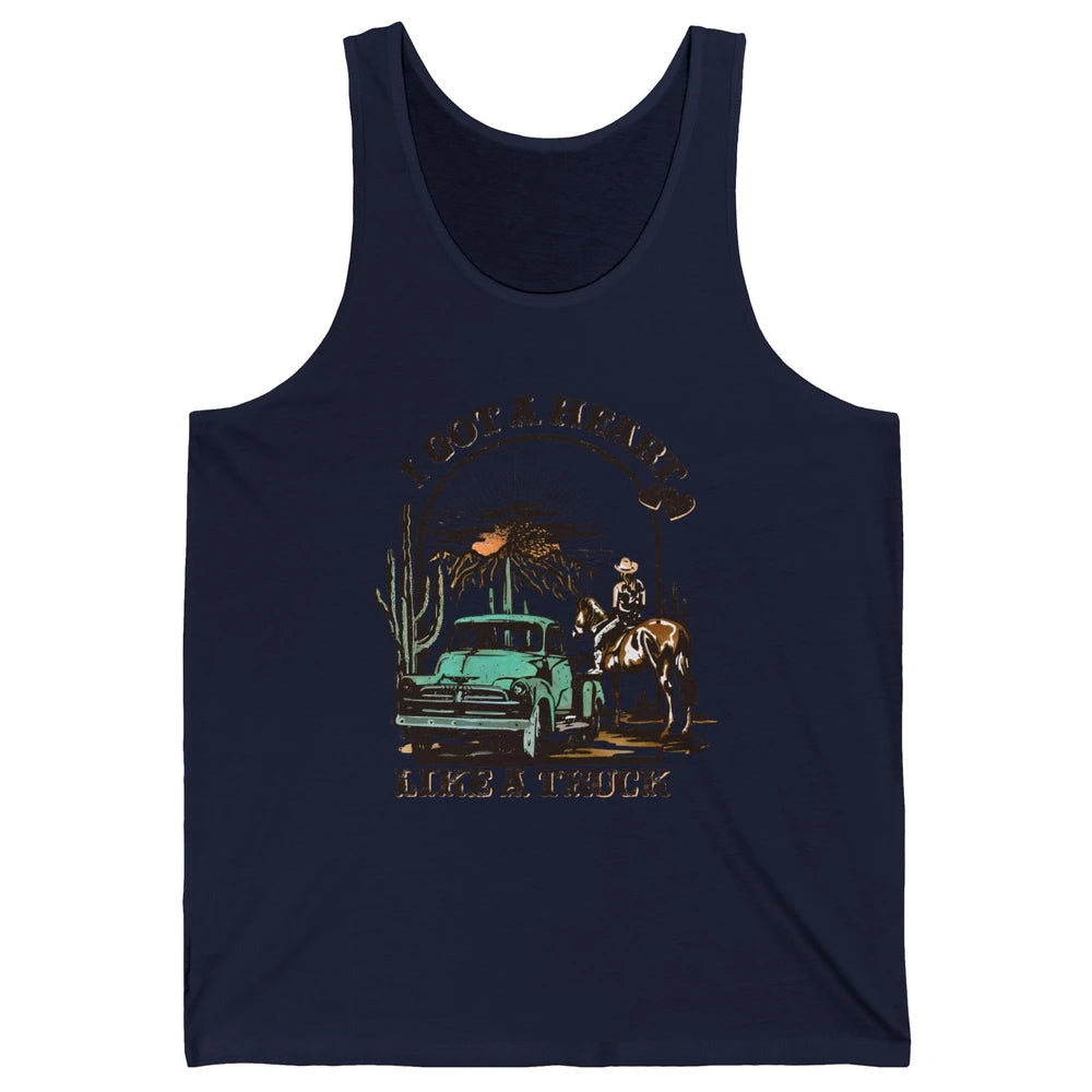 I Got A Heart Like A Truck Western Country Music Cowboy Unisex Jersey Tank