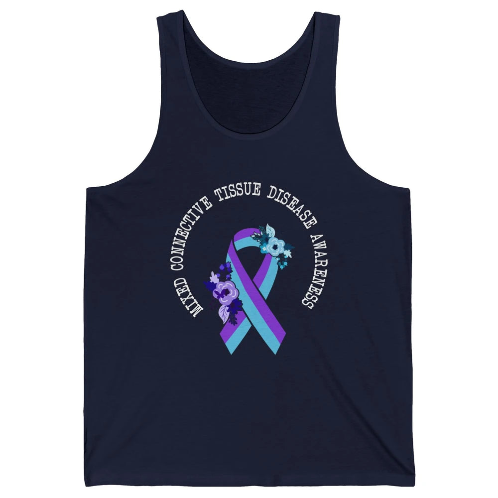 Mixed Connective Tissue Disease Awareness MCTD Floral Ribbon Unisex Jersey Tank
