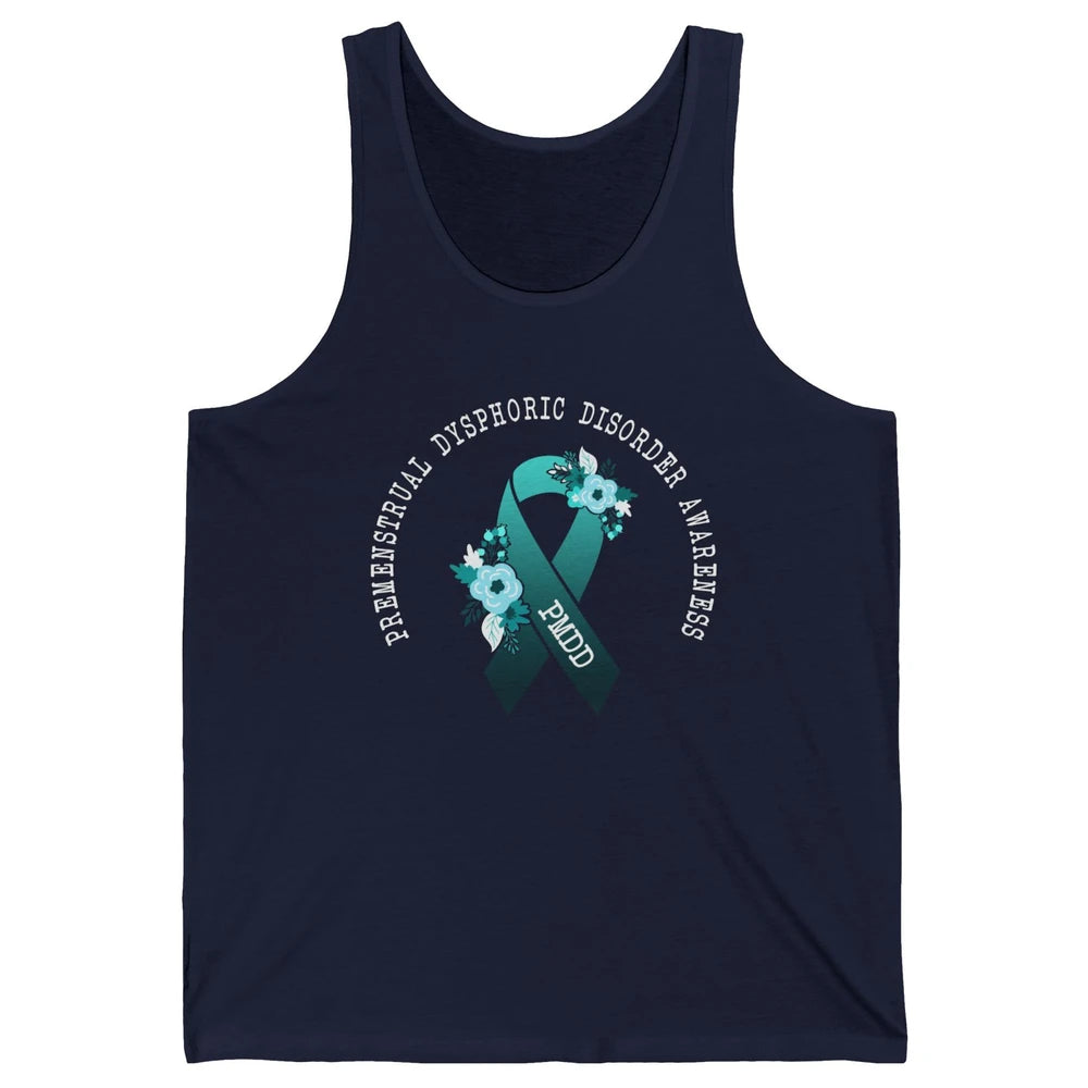 Premenstrual Dysphoric Disorder PMDD Awareness Ribbon Unisex Jersey Tank