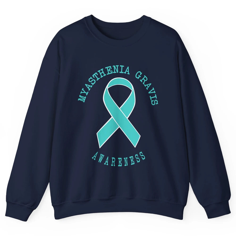 Myasthenia Gravis Awareness Ribbon Neuromuscular Disease Unisex Crewneck Sweatshirt
