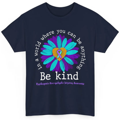 PNES Awareness Purple Teal Ribbon Sunflower Be Kind Classic Unisex T-Shirt
