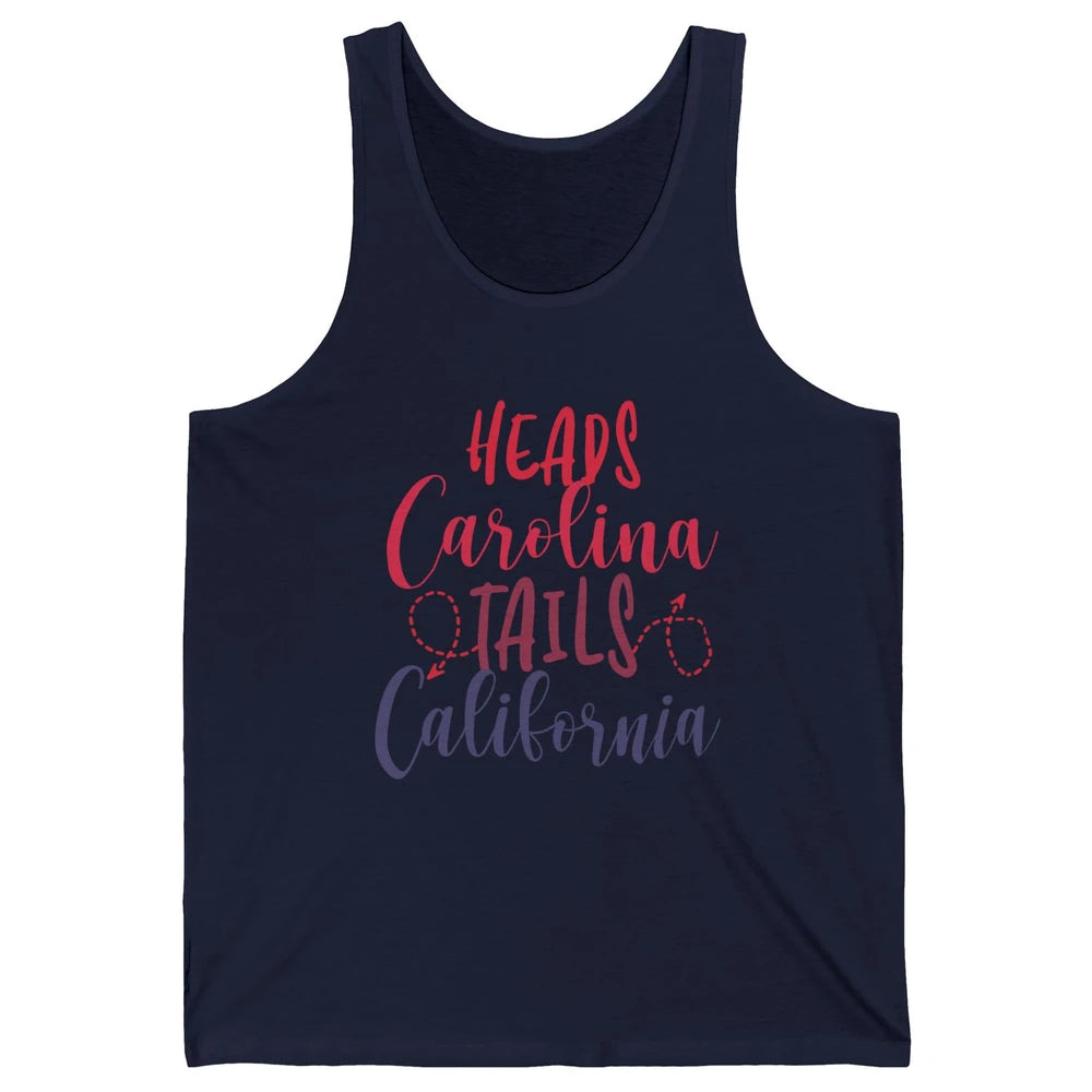 Heads Carolina Tail California Western Summer Beach Paradise Unisex Jersey Tank