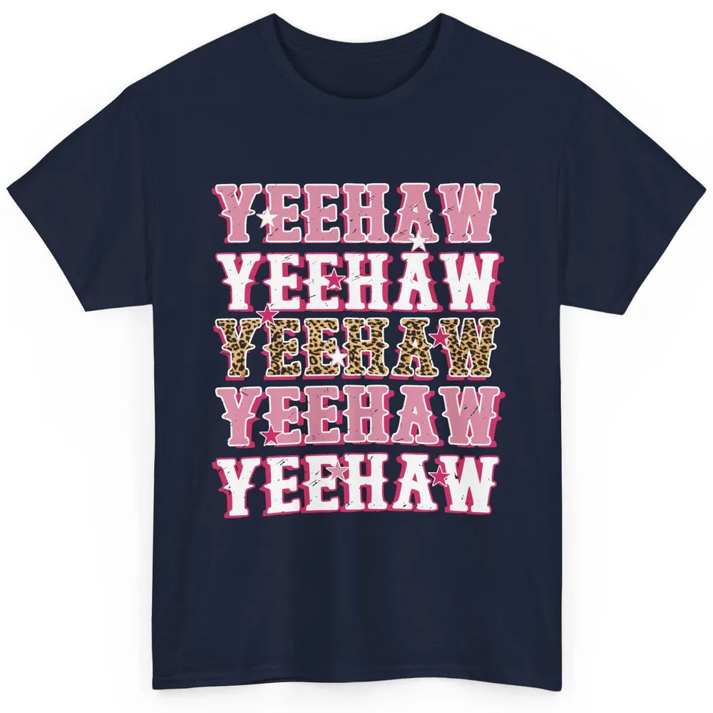 Retro Leopard Yeehaw Western Country Cowboy Cowgirl Costume Classic Unisex T-Shirt