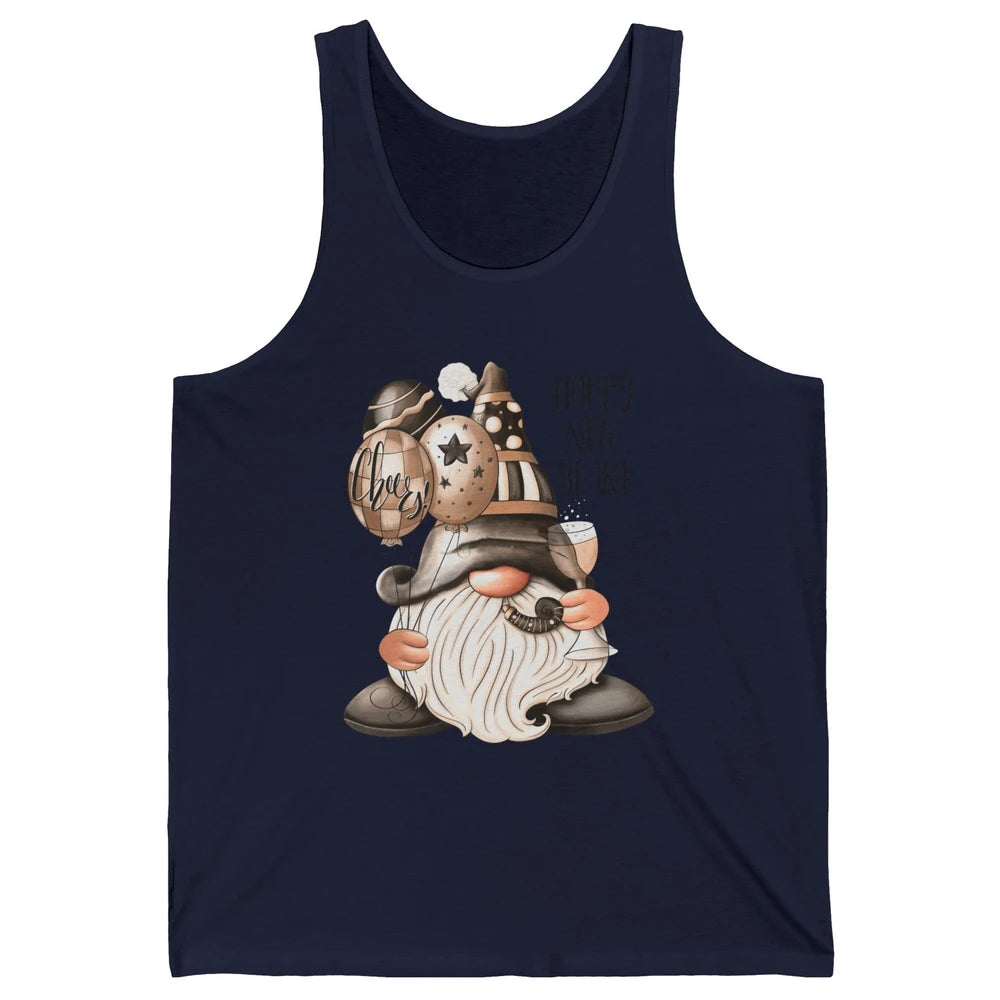 Happy New Year Gnome Champagne New Year Eve Cheer Gnomies Unisex Jersey Tank