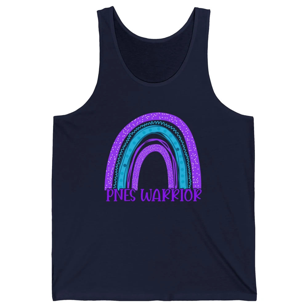 Psychogenic Non-epileptic Seizures PNES Purple Teal Rainbow Unisex Jersey Tank