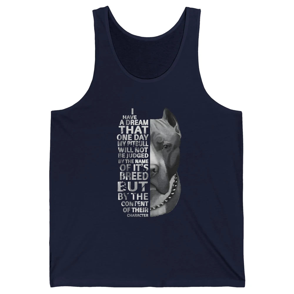 Pitbull Not Judged By The Name Of Its Breed Pittie Mom Dad Unisex Jersey Tank