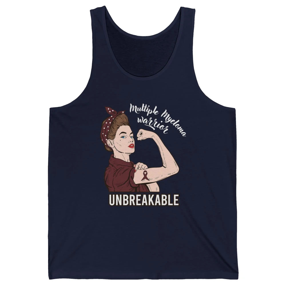 Multiple Myeloma Warrior Unbreakable Myeloma Cancer Survivor Unisex Jersey Tank