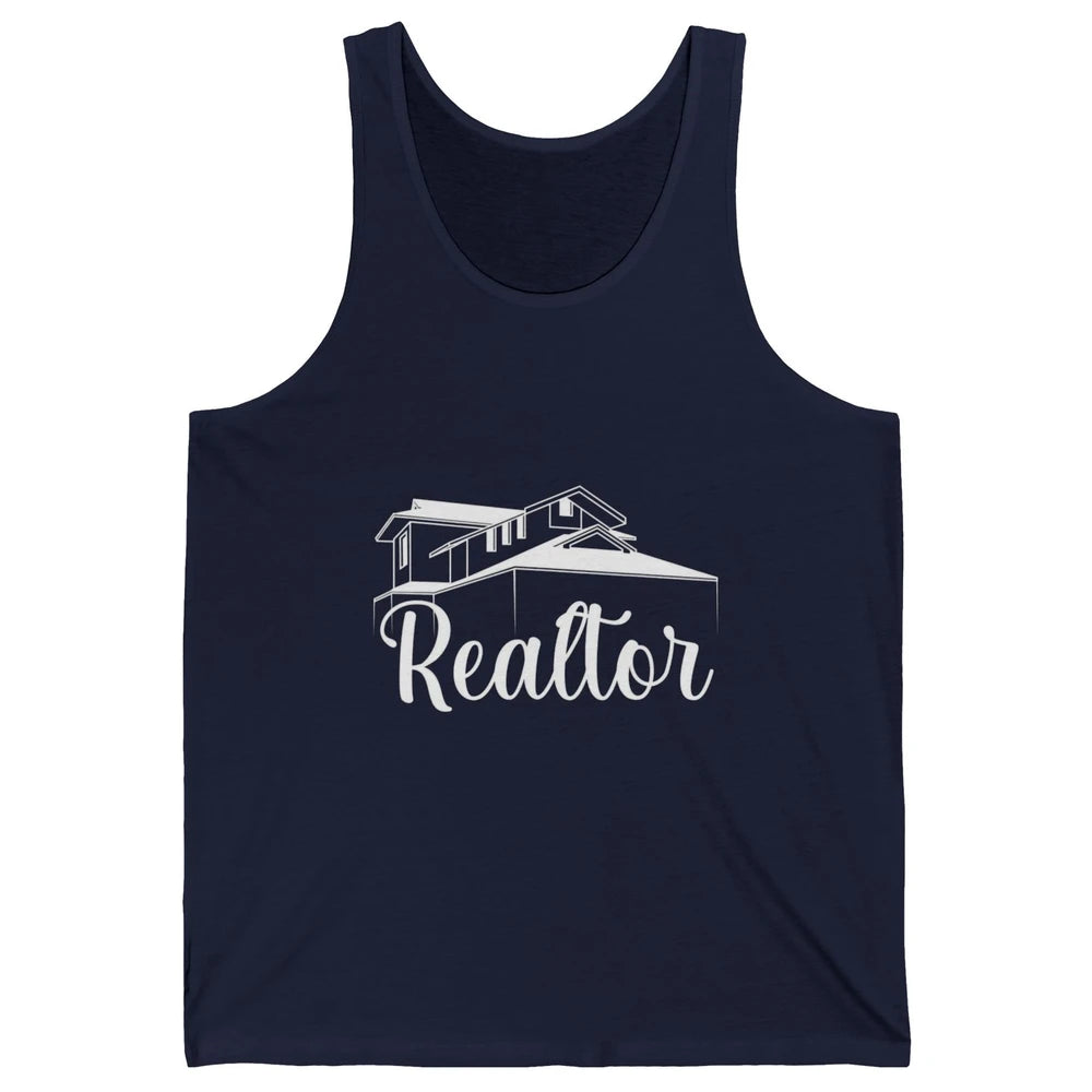 Real Estate Realtor Be There For You House Agent Close Deal Unisex Jersey Tank
