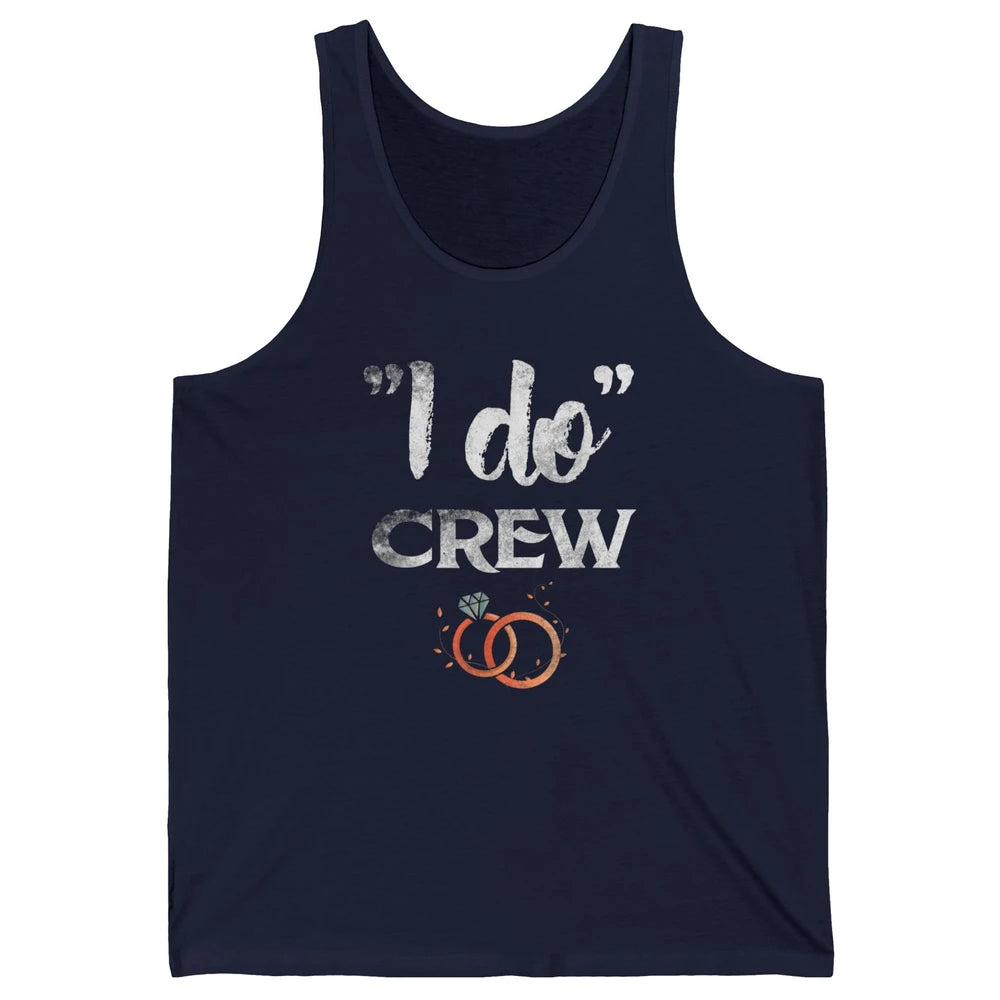 Retro I Do Crew Bride Groom Bachelorette Wedding Married Unisex Jersey Tank