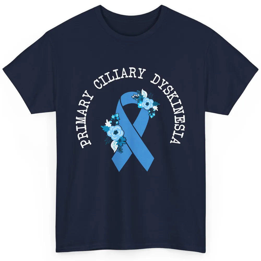 Primary Ciliary Dyskinesia Blue Ribbon Respiratory Diseases Classic Unisex T-Shirt