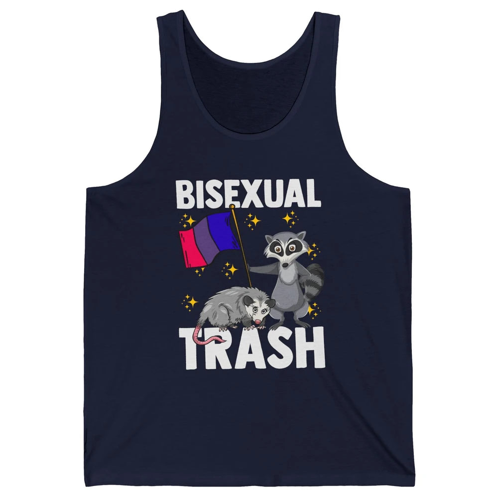 Raccoon LGBT Bisexual Trash Funny Flag Pride Animal Lovers Unisex Jersey Tank