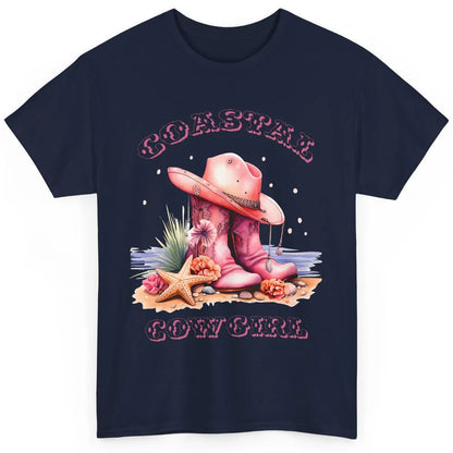 Retro Cowgirl Boots Coastal Cowgirl Western Country Beach Classic Unisex T-Shirt