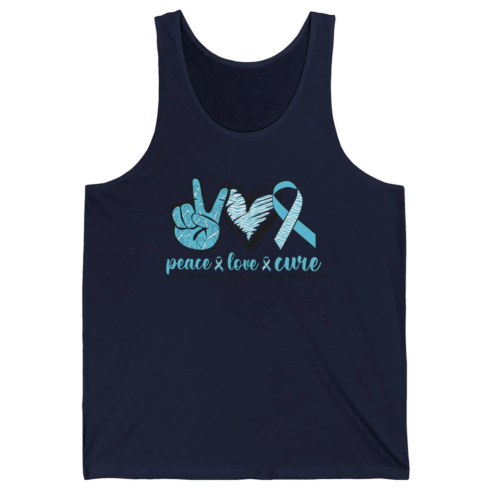 Median Arcuate Ligament Syndrome MALS Ribbon Peace Love Cure Unisex Jersey Tank