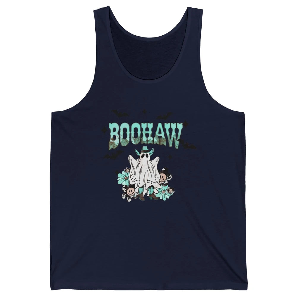 Retro Cowboy Ghost Boohaw Boot Scooting Western Halloween Unisex Jersey Tank