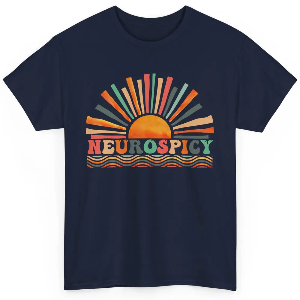 Retro Neurospicy Funny ADHD Neurodiversity Autism Awareness Classic Unisex T-Shirt