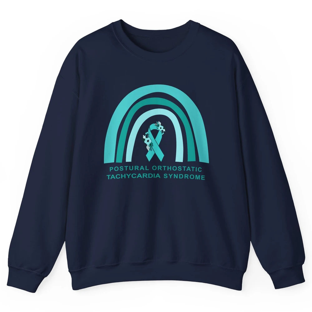 POTS Postural Orthostatic Tachycardia Syndrome Turquoise Unisex Crewneck Sweatshirt