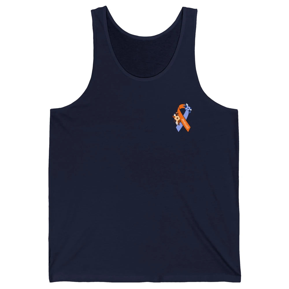 Psoriasis Awareness Floral Ribbon Rainbow Skin Diseases Unisex Jersey Tank
