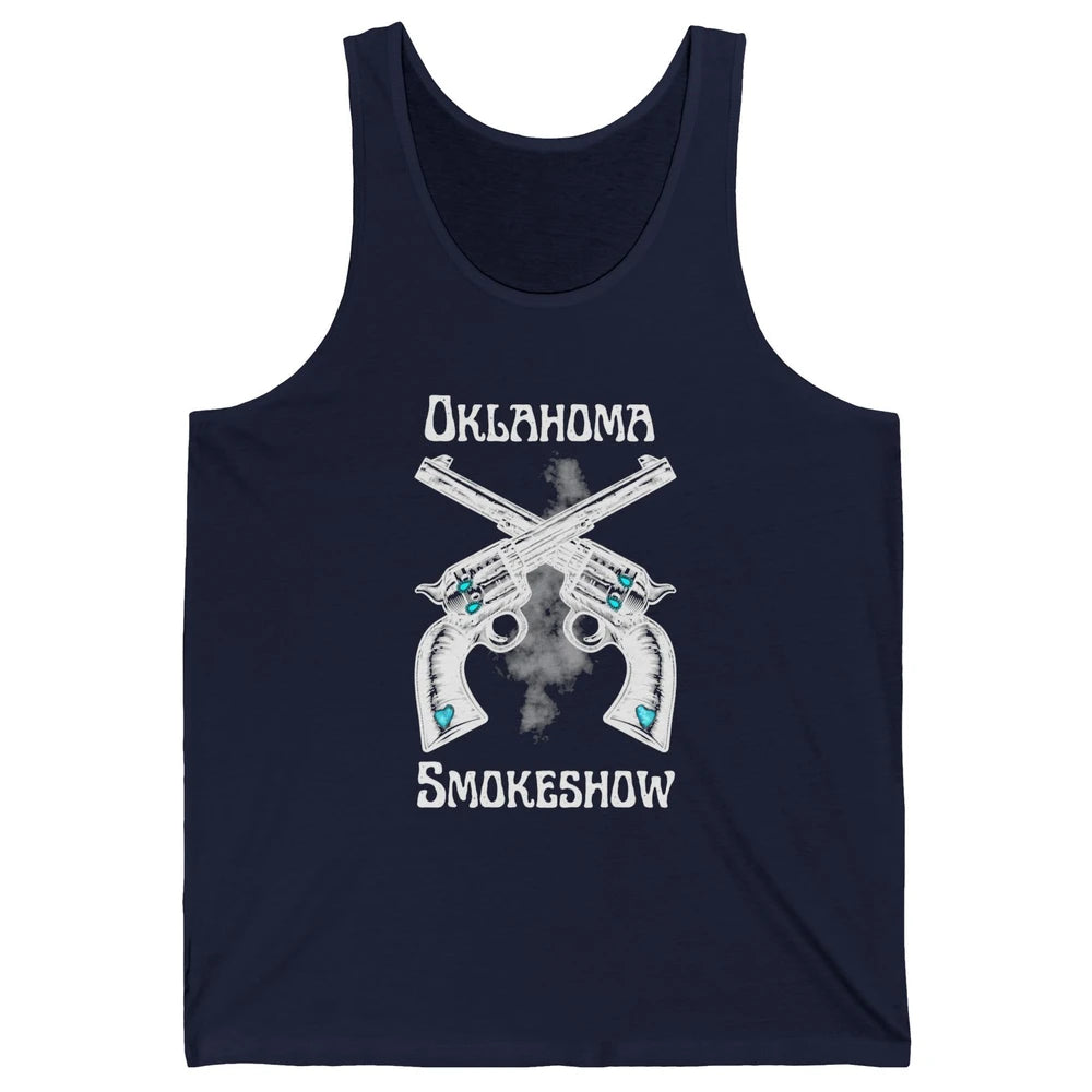 Retro Cowgirl Oklahoma Smokeshow Western Country Small Town Unisex Jersey Tank