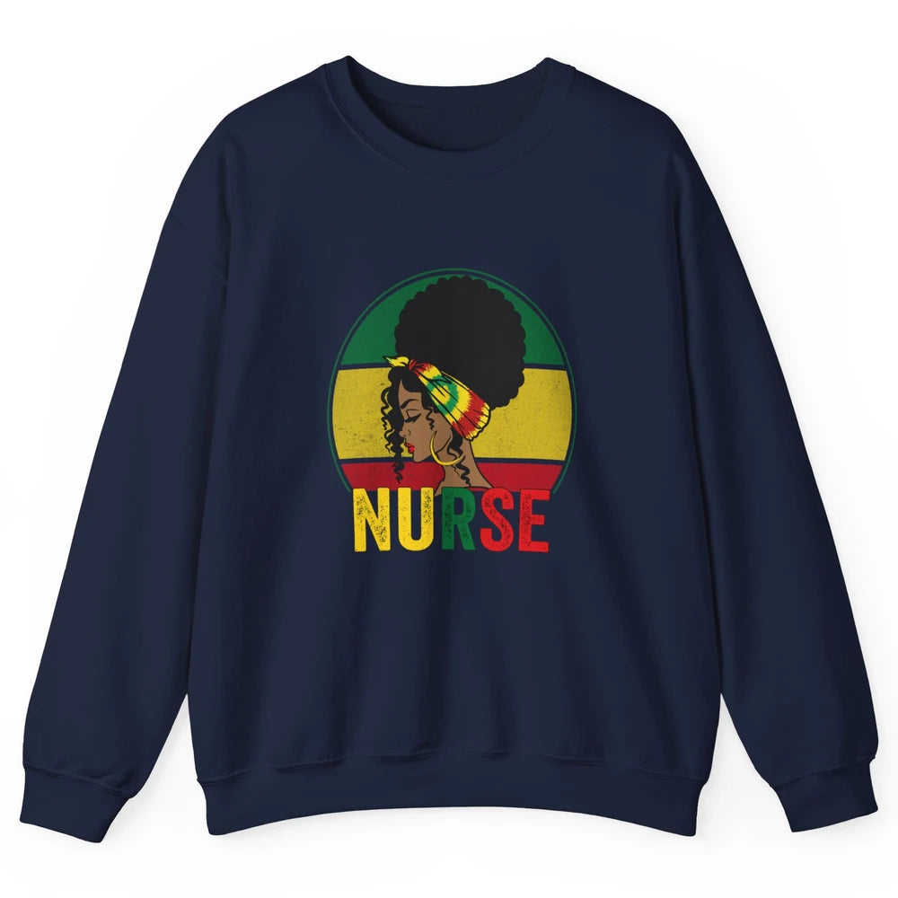 Black History Month Nurse Registered Black Women Medical Unisex Crewneck Sweatshirt