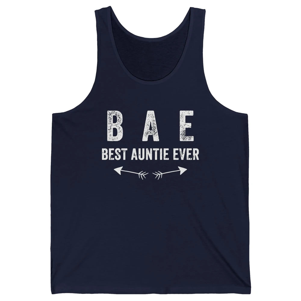Retro Funny Best Auntie Ever BAE Sisters Aunts Gift Unisex Jersey Tank