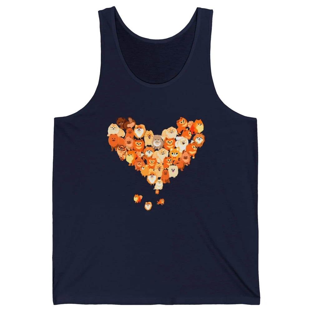 Pomeranian Heart Cute Pomeranian Dog Lovers Gift My Pet Love Unisex Jersey Tank