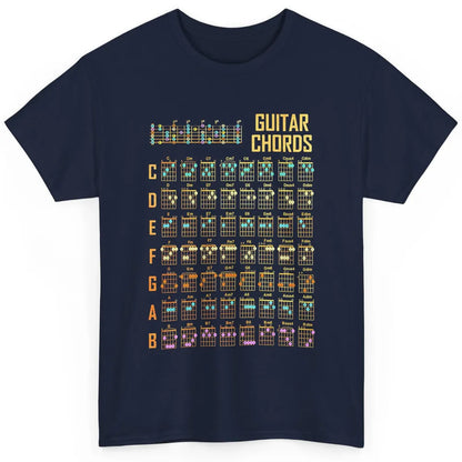 Music Art Guitar Chords Retro Guitarist Play Guitar Musician Classic Unisex T-Shirt