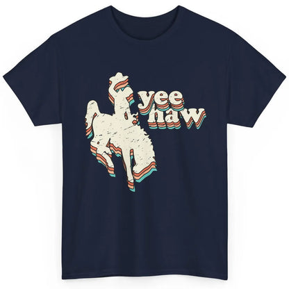 Retro Cowboy Yeehaw Western Country Cowgirls Horse Lovers Classic Unisex T-Shirt