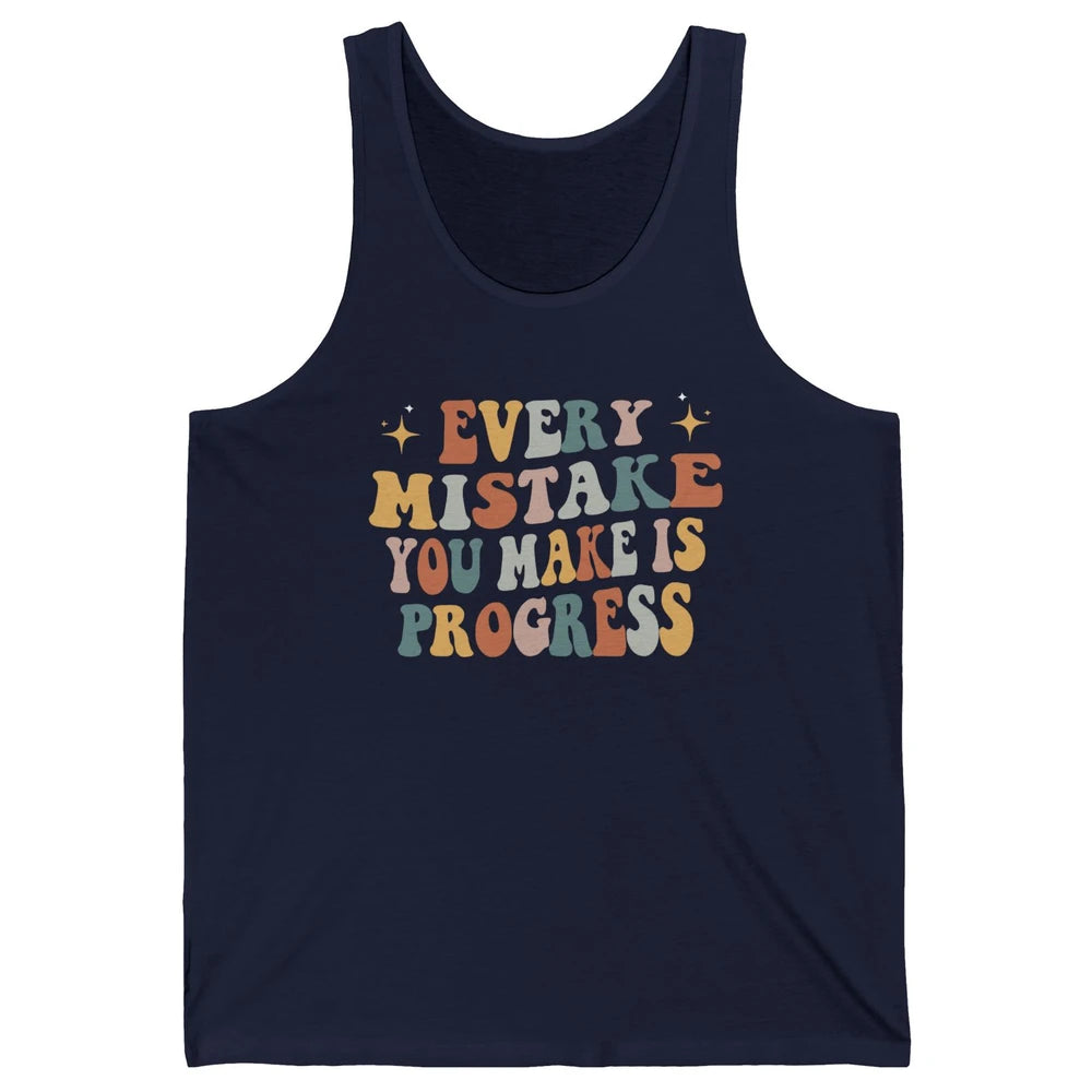 Personal Growth Mindset Therapist Mental Health Retro Boho Unisex Jersey Tank