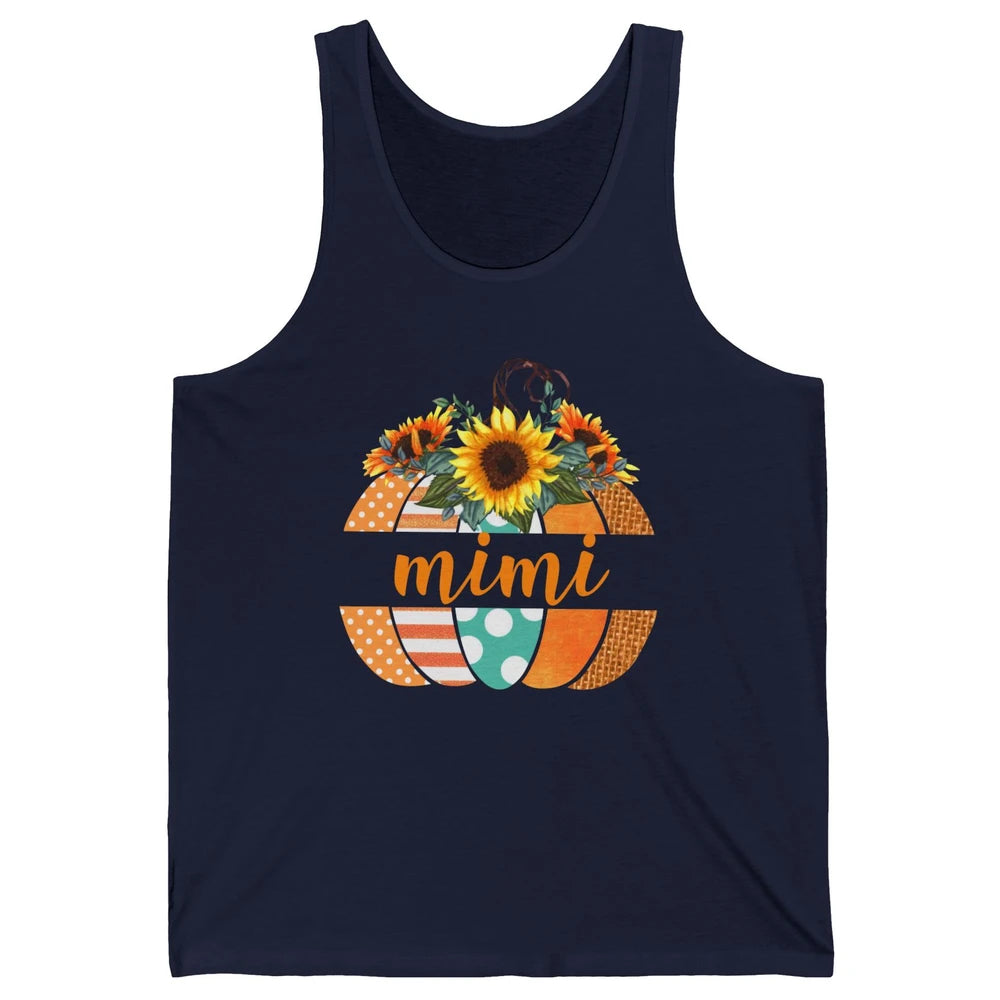 Mimi Sunflower Pumpkin Welcome Fall Halloween Grandma Gift Unisex Jersey Tank