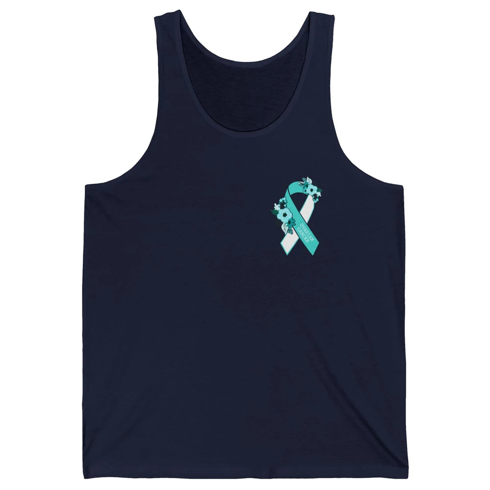 Ovarian Cancer Awareness Support Turquoise Ribbon Pocket Sz Unisex Jersey Tank