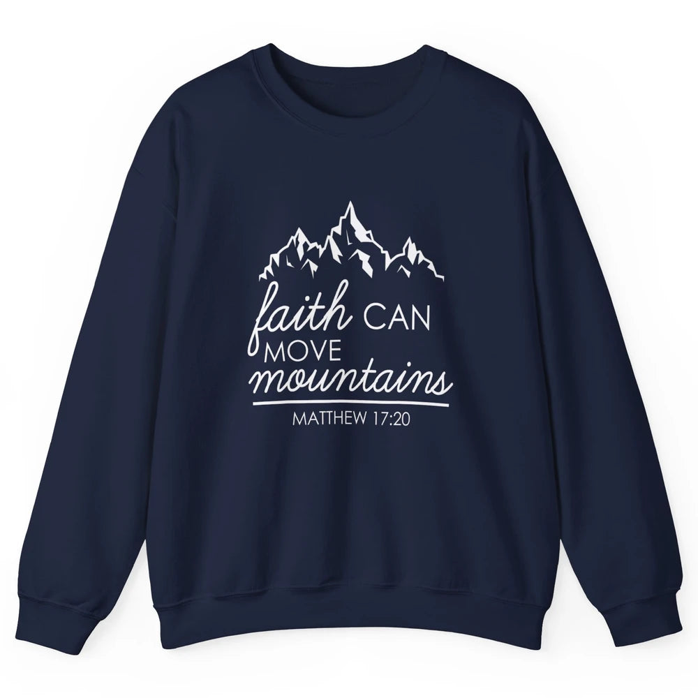 Bible Verse Jesus Christian Religion Mountains God Faith Unisex Crewneck Sweatshirt