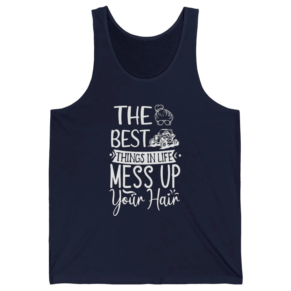 Messy Up Your Hair Women Mud Rider UTV Retro ATV SXS Offroad Unisex Jersey Tank