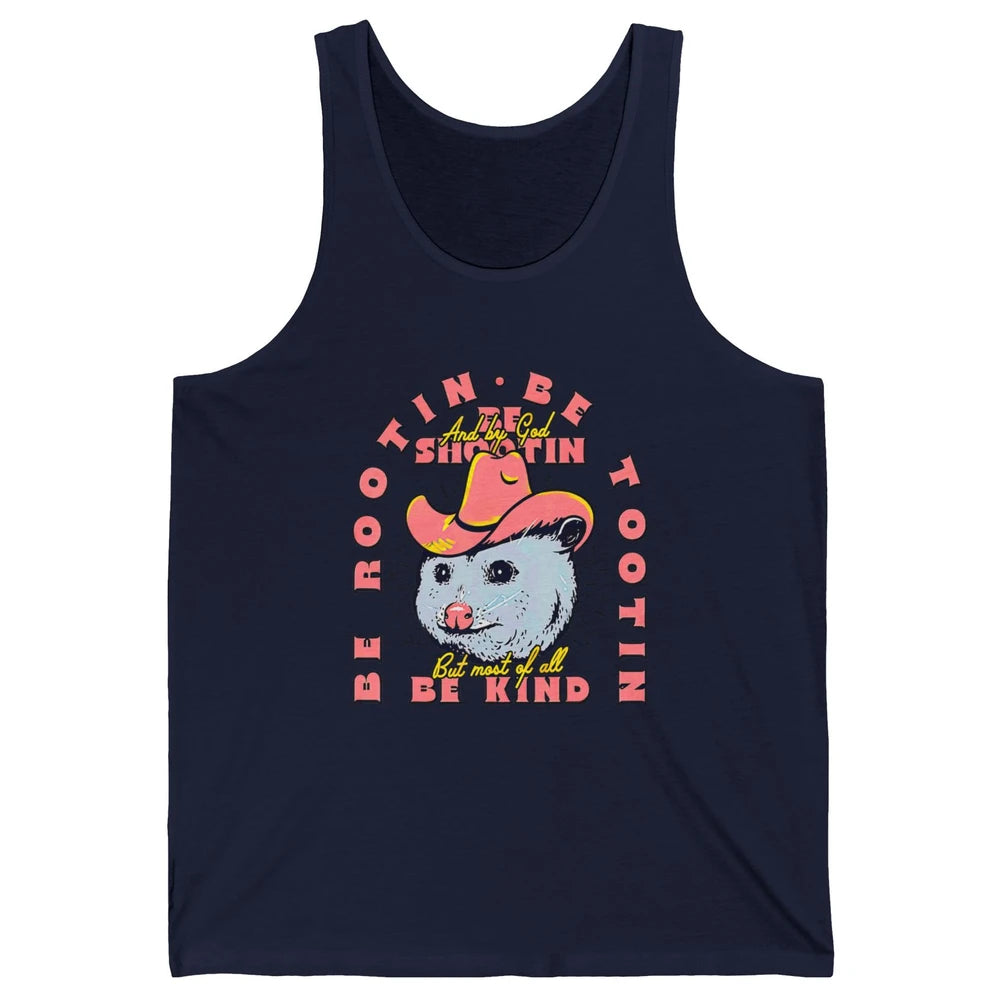 Opossum Be Rootin Tootin Funny Raccoon Street Wild Animal Unisex Jersey Tank