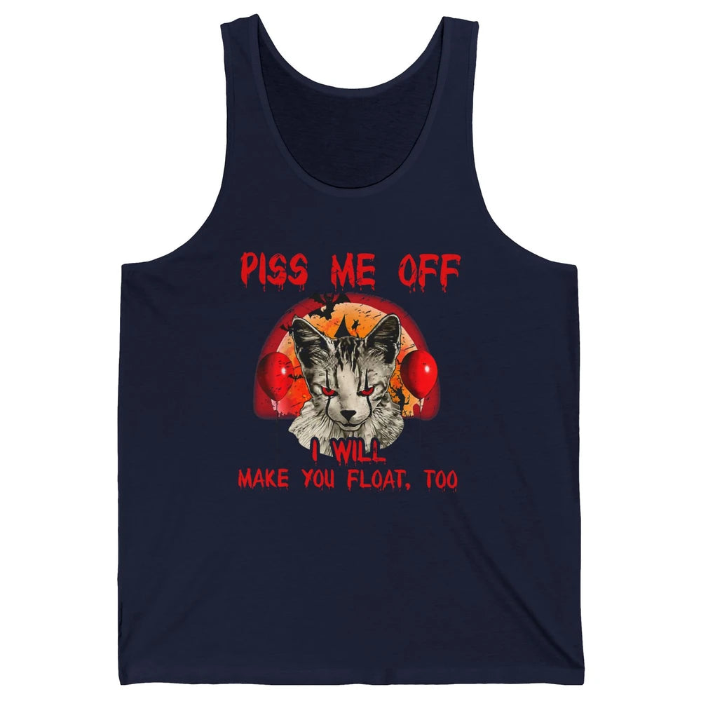 Retro Horror Cat Clown Piss Me Off Float Halloween Costume Unisex Jersey Tank
