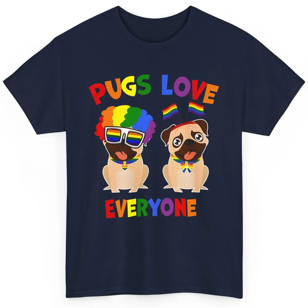 Pride Parade Pugs Love Everyone LGBT Pugs Gay Pride LGBT Classic Unisex T-Shirt