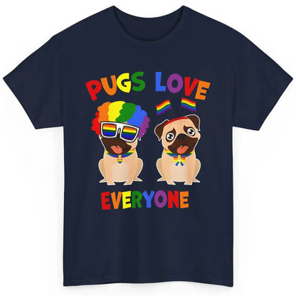 Pride Parade Pugs Love Everyone LGBT Pugs Gay Pride LGBT Classic Unisex T-Shirt