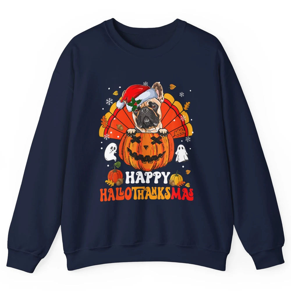 Mummy French Bulldog Dog Witch Happy Halloween Spooky Season Unisex Crewneck Sweatshirt