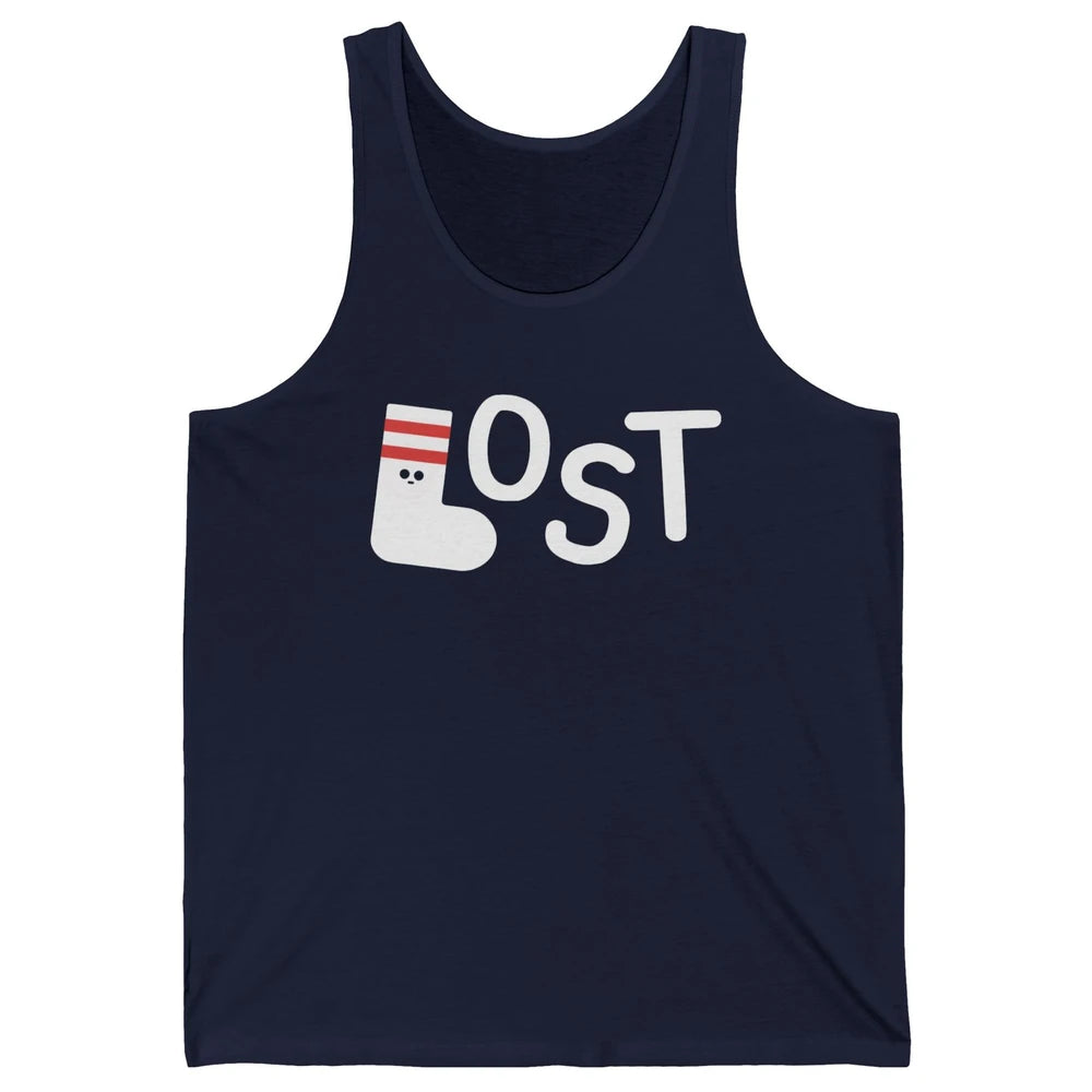 Missing Sock Funny Sock Lost Laundry Pun Lonely Sock Unisex Jersey Tank