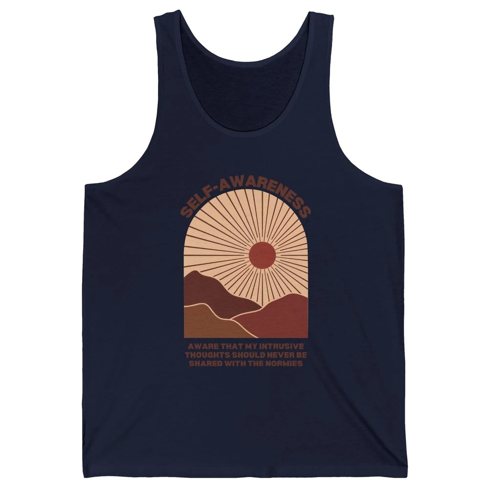 Self Awareness Intrusive Thought Humor Anxiety Mental Health Unisex Jersey Tank