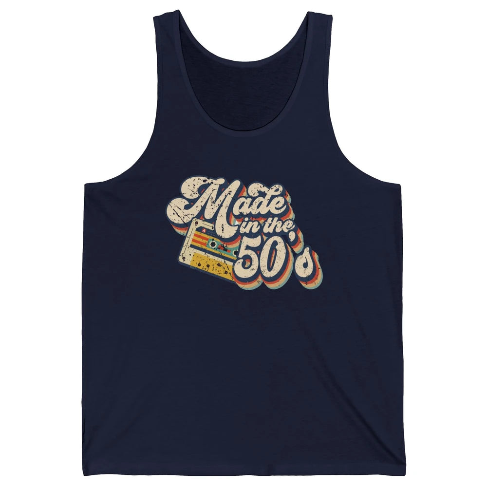 Retro Cassette Made In The 50's 1950s Born Birthday Day Gift Unisex Jersey Tank