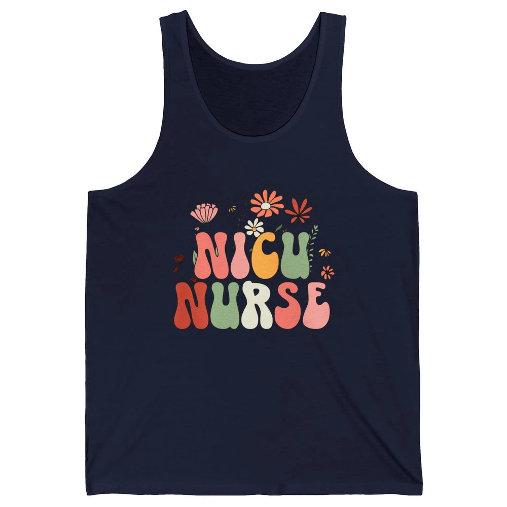 NICU Nurse Wildflower Neonatal Nurse Baby Nurse Appreciation Unisex Jersey Tank