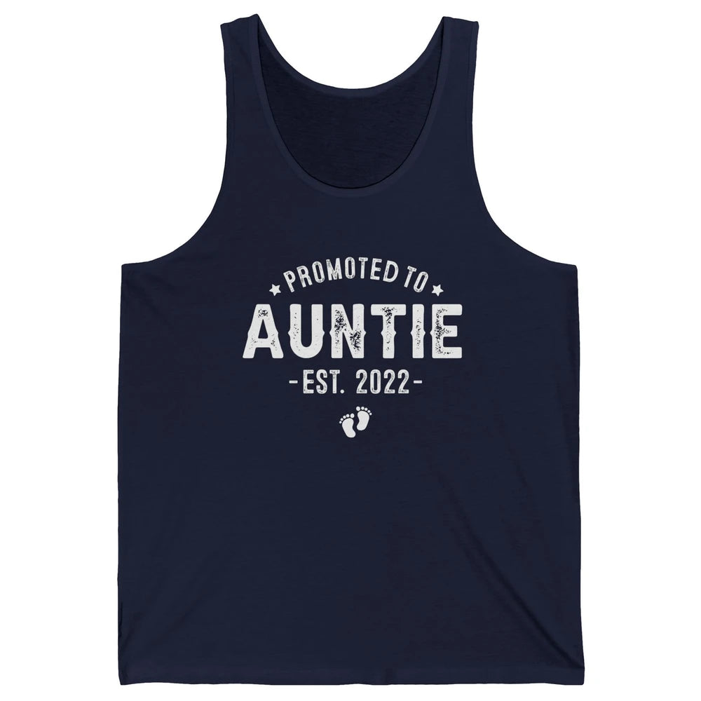 Promoted To Auntie Est 2022 Auntie To Be Pregnancy Reveal Unisex Jersey Tank